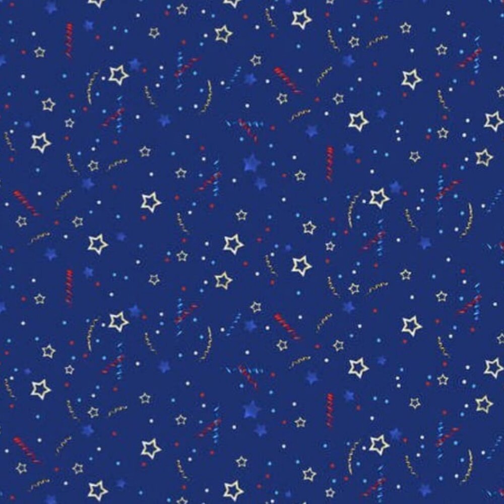 Confetti Allover - Teddy's America Collection by Robert Giordano for Henry Glass